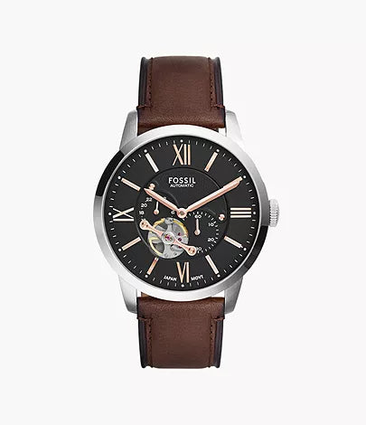 Fossil - Townsman Automatic Leather Watch Brown