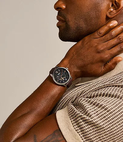 Fossil - Townsman Automatic Leather Watch Brown