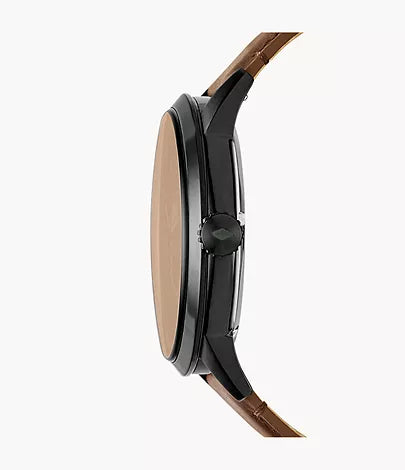 Fossil - Townsman 48mm Automatic Brown Leather Watch