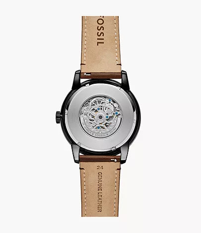 Fossil - Townsman 48mm Automatic Brown Leather Watch