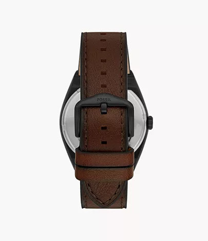 Fossil - Everett Automatic Dark Brown LiteHide™ Leather Watch