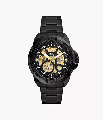 Fossil - Bronson Automatic Black Stainless Steel Watch
