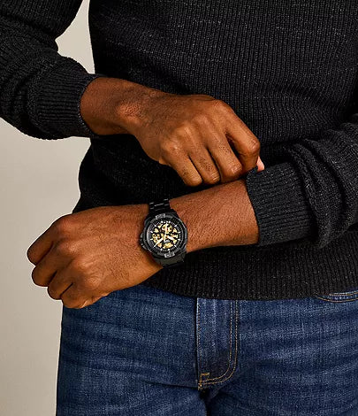 Fossil - Bronson Automatic Black Stainless Steel Watch