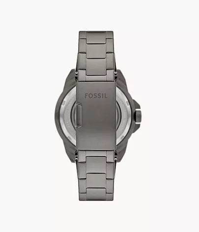 Fossil - Bronson Automatic Smoke Stainless Steel Watch