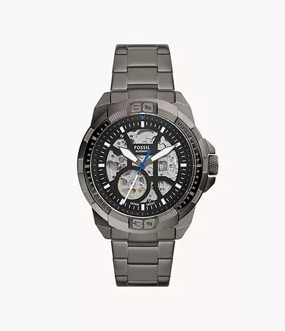 Fossil - Bronson Automatic Smoke Stainless Steel Watch