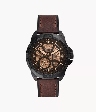 Fossil - Bronson Automatic Brown LiteHide™ Leather Watch