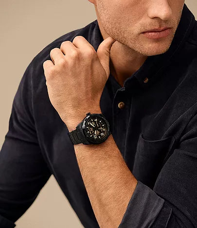 Fossil - Bronson Automatic Black Stainless Steel Watch