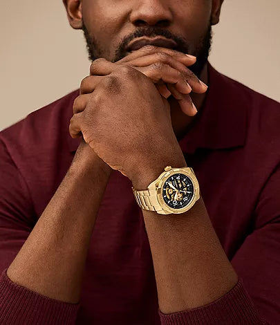 Fossil - Bronson Automatic Gold-Tone Stainless Steel Watch