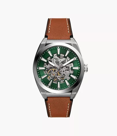 Fossil - Everett Automatic Brown Leather Watch