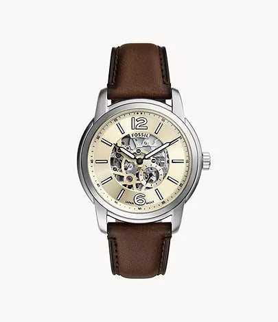 Fossil - Heritage Automatic Brown Leather Watch
