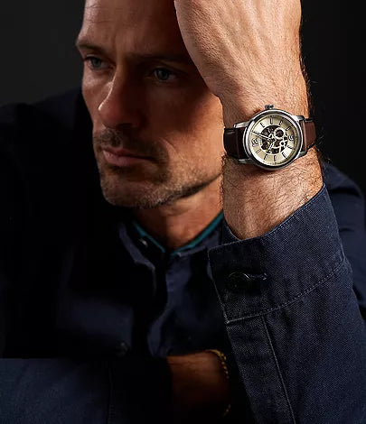 Fossil - Heritage Automatic Brown Leather Watch