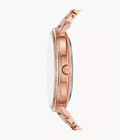 Michael Kors Pyper Three-Hand Rose Gold-Tone Alloy Watch