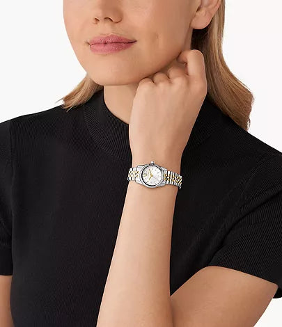 Michael Kors Lexington Three-Hand Two-Tone Stainless Steel Watch