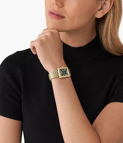 Michael Kors Emery Three-Hand Gold-Tone Stainless Steel Watch