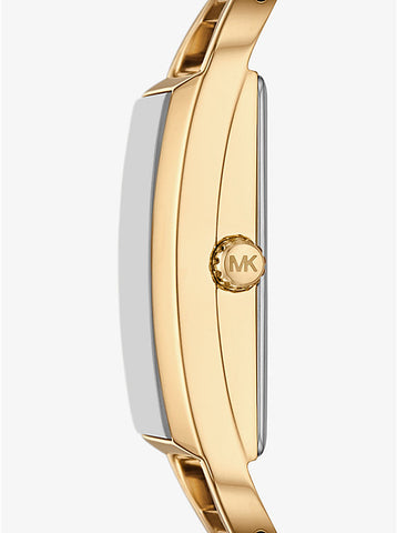 Michael Kors Mini Empire Pave Gold-Tone Bangle Watch