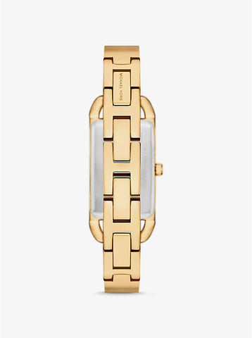 Michael Kors Mini Empire Pave Gold-Tone Bangle Watch