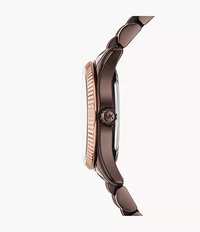Michael Kors Lexington Three-Hand Chocolate Stainless Steel Watch