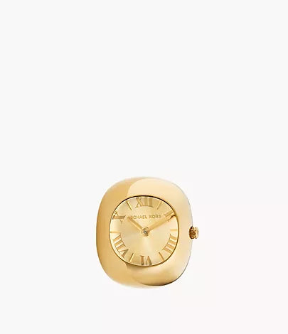 Michael Kors Rylee Two-Hand Gold-Tone Stainless Steel Watch Ring