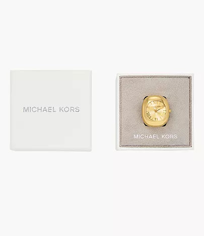 Michael Kors Rylee Two-Hand Gold-Tone Stainless Steel Watch Ring
