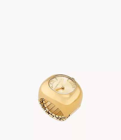 Michael Kors Rylee Two-Hand Gold-Tone Stainless Steel Watch Ring