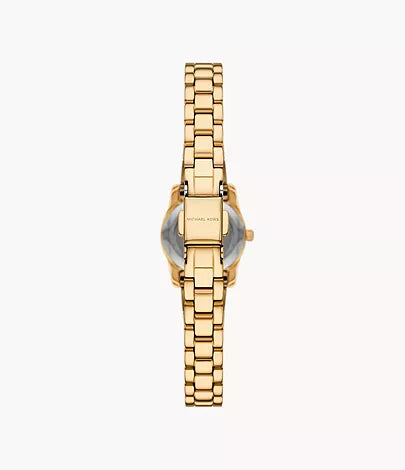 Michael Kors Lexington Three-Hand Gold-Tone Stainless Steel Watch