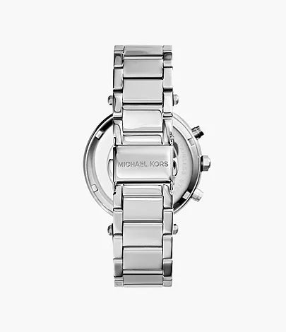 Michael Kors Silver-Tone Glitz Parker Watch