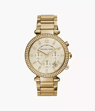 Michael Kors Gold-Tone Glitz Parker Watch