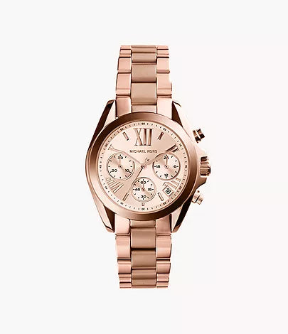 Michael Kors Rose Gold-Tone Bradshaw Mini Watch
