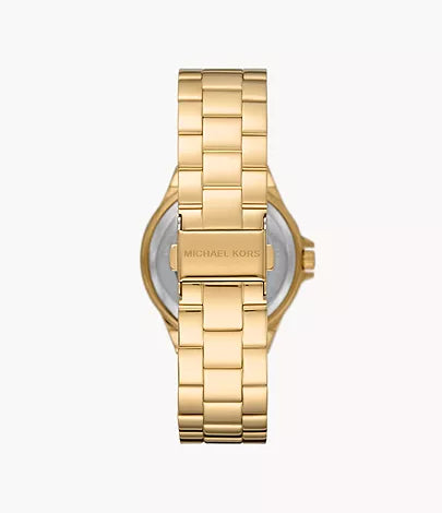 Michael Kors Lennox Three-Hand Gold-Tone Stainless Steel Watch