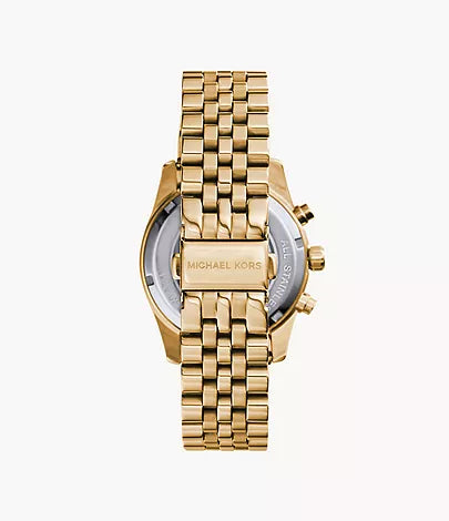 Michael Kors Lexington Chronograph Gold-Tone Stainless Steel Watch