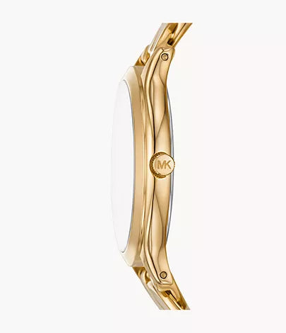 Michael Kors Runway Three-Hand Gold-Tone Stainless Steel Watch