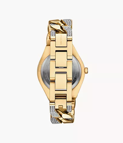 Michael Kors Lennox Three-Hand Gold-Tone Stainless Steel Watch