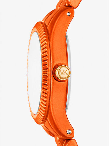 Michael Kors Petite Lexington Orange-Tone Watch