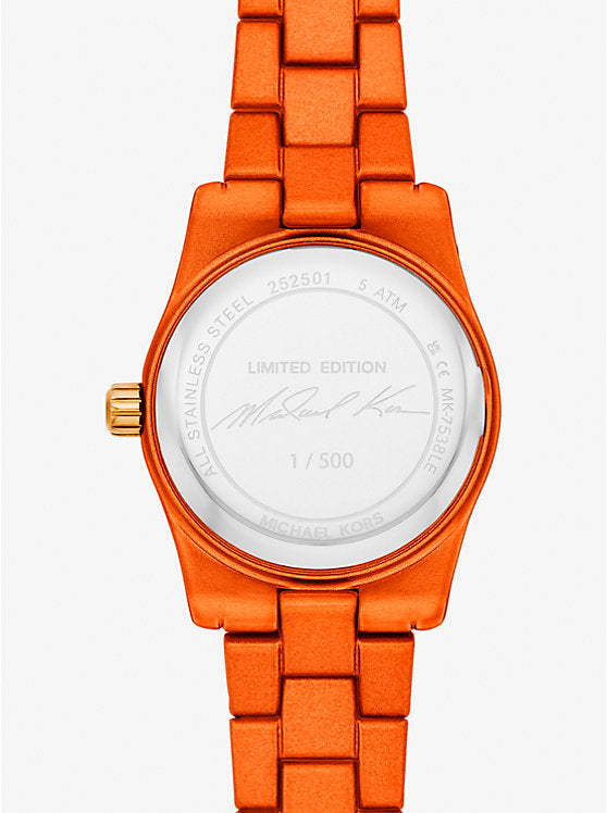 Michael Kors Petite Lexington Orange-Tone Watch