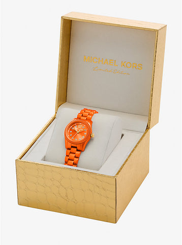 Michael Kors Petite Lexington Orange-Tone Watch