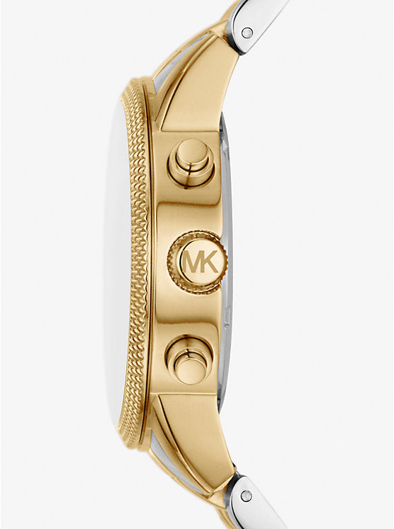 Michael Kors Oversized Hutton Two-Tone Watch