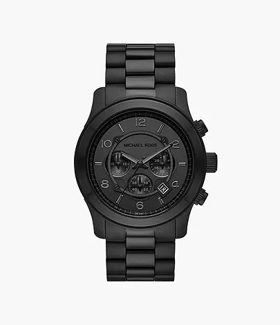 Michael Kors Runway Chronograph Black Stainless Steel Watch