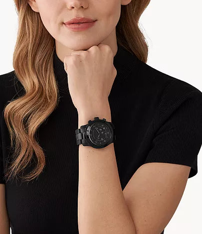 Michael Kors Runway Chronograph Black Stainless Steel Watch