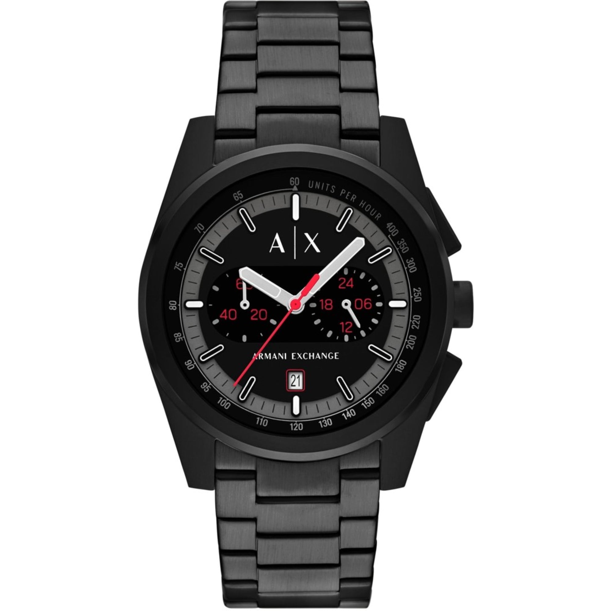 Armani Exchange Parker Chronograph Black Dial Stainless Steel Strap Men’s Watch AX2864