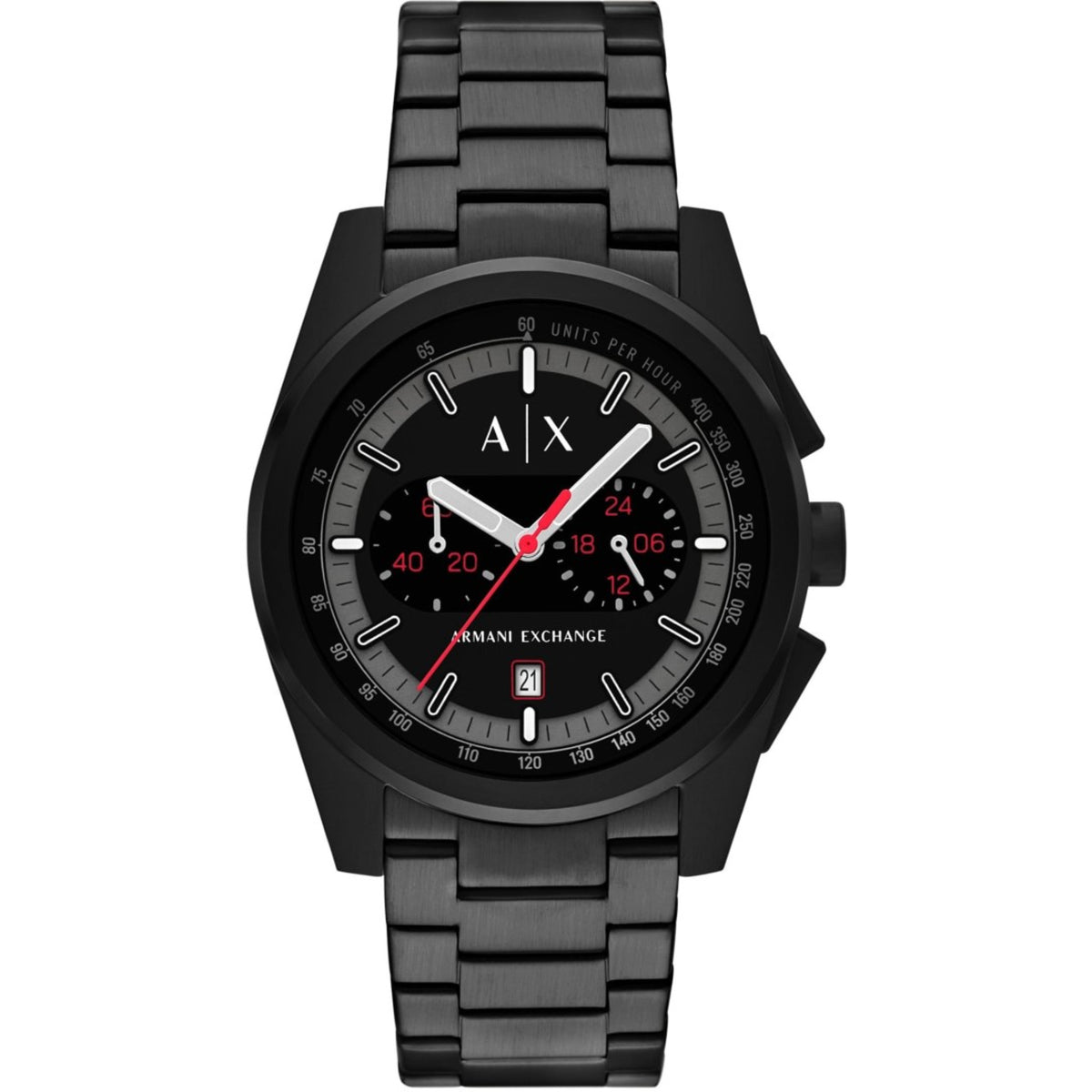 Armani Exchange Parker Chronograph Black Dial Stainless Steel Strap Men’s Watch AX2864