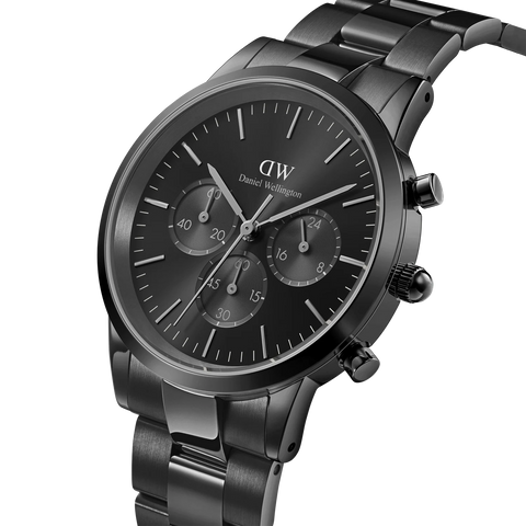 Daniel Wellington - Iconic Chronograph Watch Link Onyx B - Black