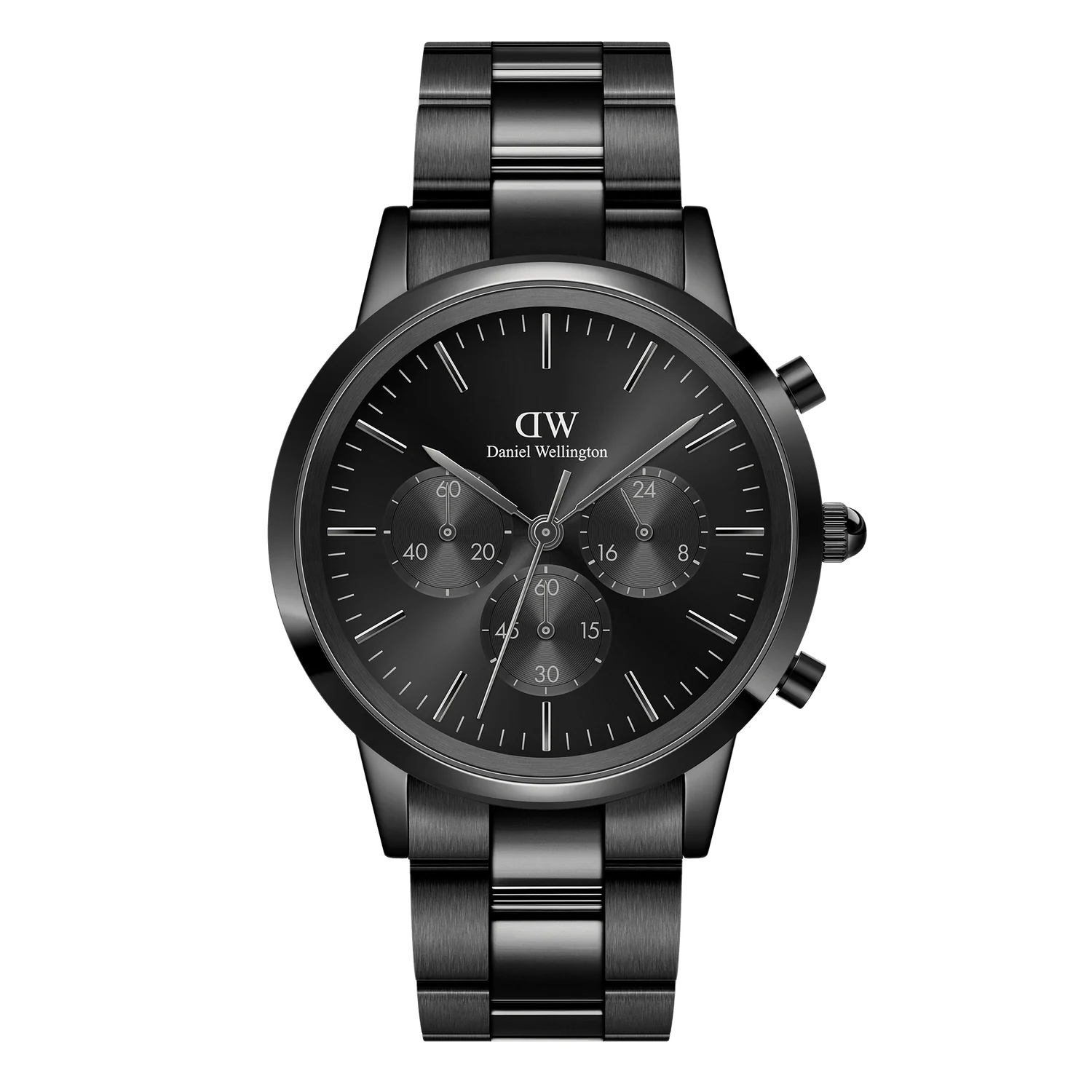 Daniel Wellington - Iconic Chronograph Watch Link Onyx B - Black