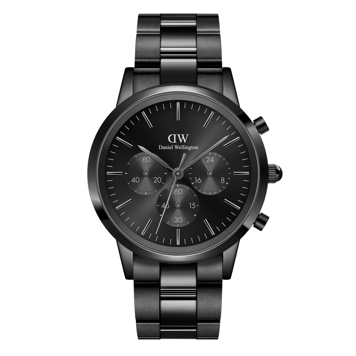 Daniel Wellington - Iconic Chronograph Watch Link Onyx B - Black