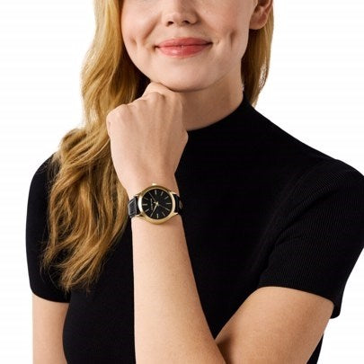 Michael Kors Slim Runway Black Watch MK7482