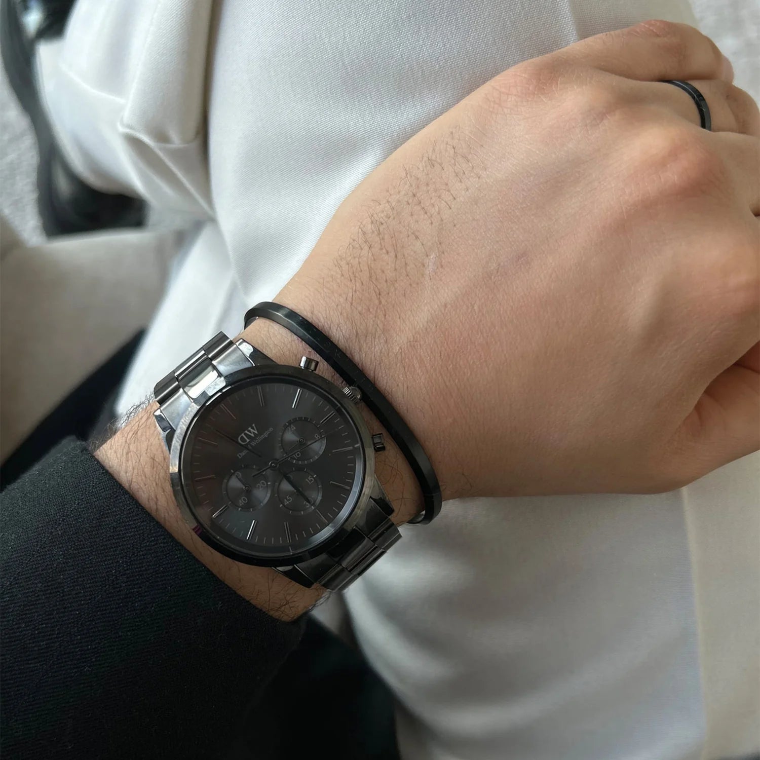 Daniel Wellington - Iconic Chronograph Watch Link Onyx B - Black