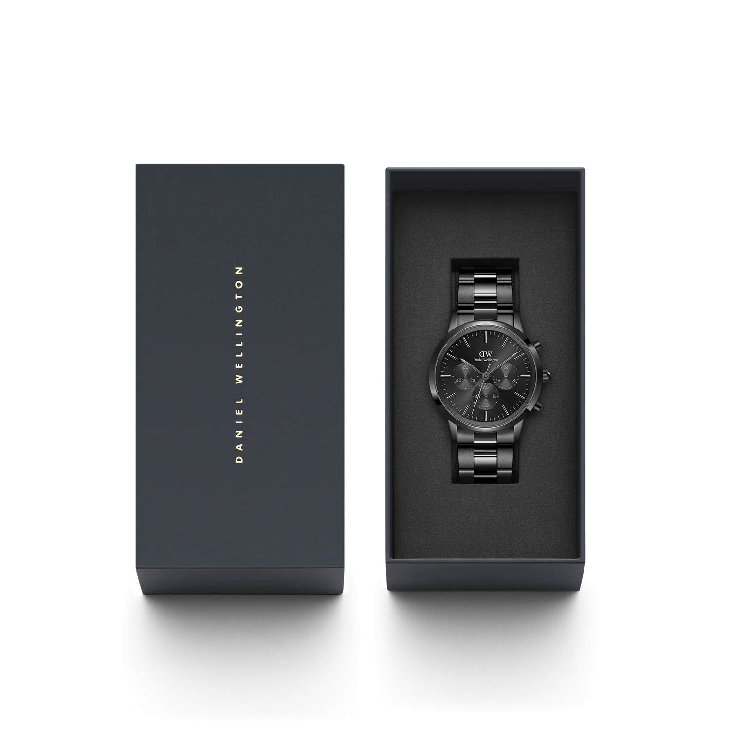 Daniel Wellington - Iconic Chronograph Watch Link Onyx B - Black