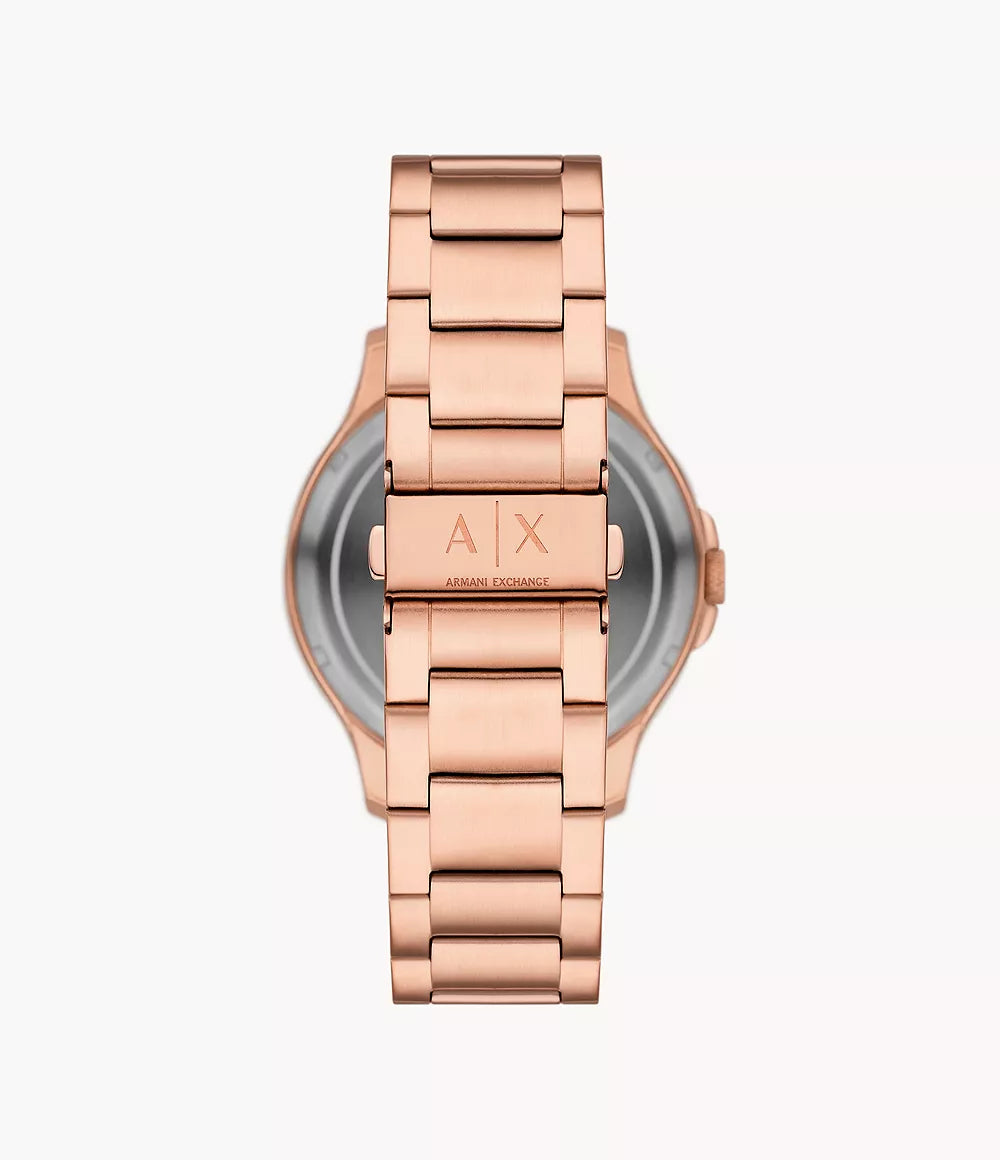 Armani Exchange Automatic Rose Gold-Tone Stainless Steel Watch thumbnail 3