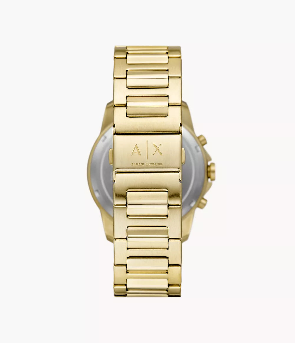Armani Exchange Chronograph Gold-Tone Stainless Steel Watch and Bracelet Set thumbnail 3
