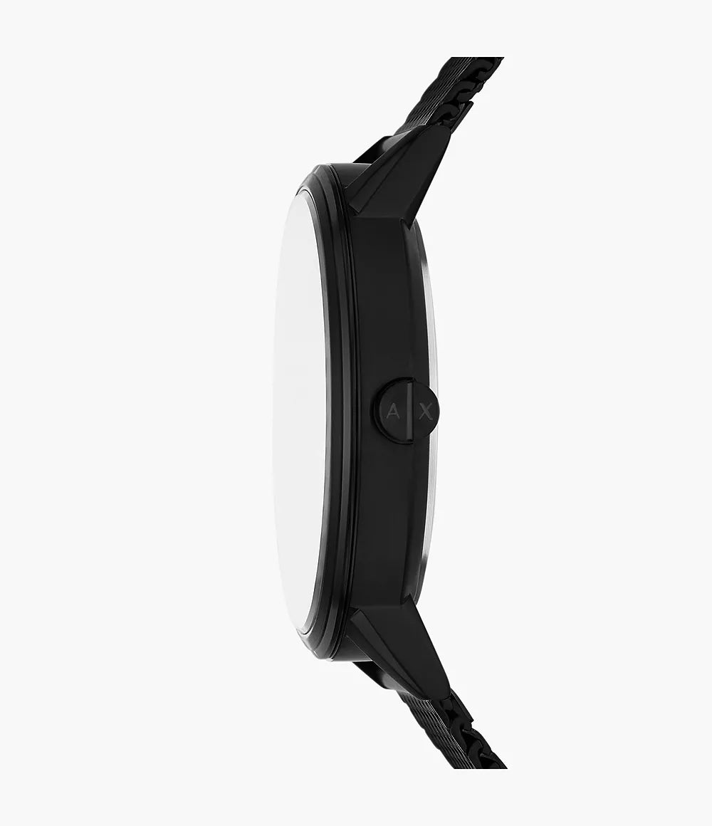 Armani Exchange Multifunction Black Stainless Steel Watch and Necklace Set thumbnail 4