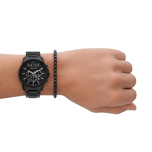 Armani Exchange Stainless Steel Analog Black Dial & Band Men's Watch-Ax7153Set thumbnail 5